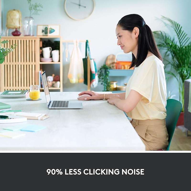 Logitech Signature M550 Wireless Mouse - for Small to Medium Sized Hands, 2-Year Battery, Silent Clicks, Bluetooth, Multi-Device Compatibility - Rose (Renewed) - Image 3