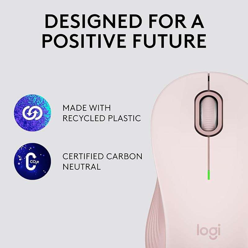 Logitech Signature M550 Wireless Mouse - for Small to Medium Sized Hands, 2-Year Battery, Silent Clicks, Bluetooth, Multi-Device Compatibility - Rose (Renewed) - Image 4