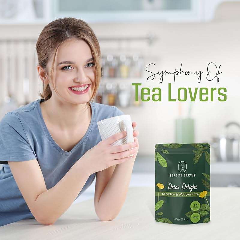 Dandelion Wolfberry Tea – Liver Cleanse, Detox & Repair, Kidney Detox – 100% Natural, Non-GMO, Premium Dandelion Root & Wolfberry Blend – 150 g (25 Tea Bags) - Image 7