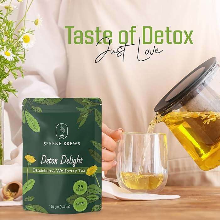 Dandelion Wolfberry Tea – Liver Cleanse, Detox & Repair, Kidney Detox – 100% Natural, Non-GMO, Premium Dandelion Root & Wolfberry Blend – 150 g (25 Tea Bags) - Image 8