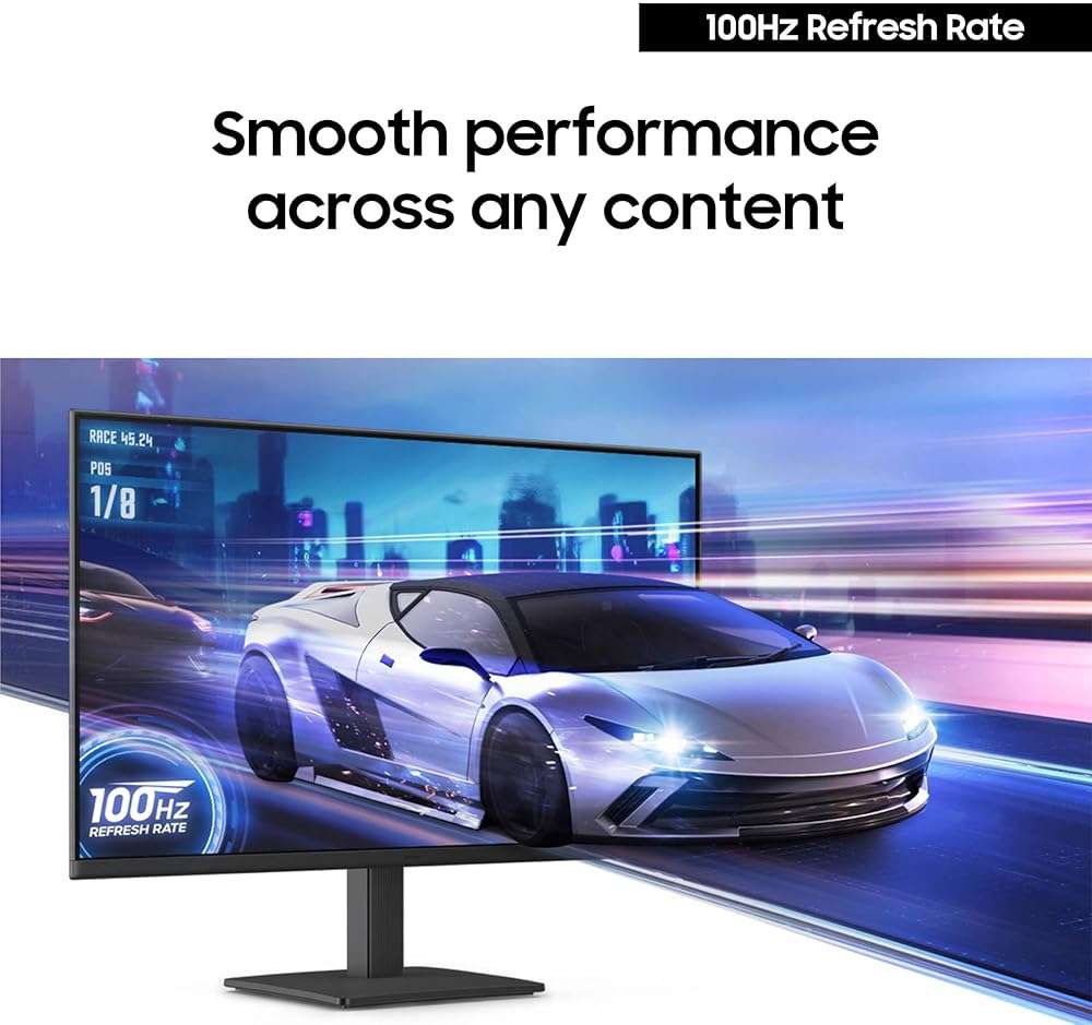Samsung 27" (S30GD) Essential Monitor with IPS Panel and Tilt Only Stand, 100Hz Refresh Rate, Ergonomic Design, Advanced Eye Care, Game Mode, LS27D304GANXZA - Image 3