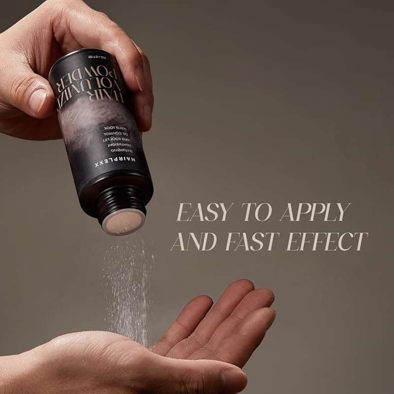 Hairplexx Hair Volumizing Powder for Men & Women, Instant Texturizer & Root Lifter for Fine/Thin/Oily Hair, Easy to Apply, Natural Ingredients, Weightless & Residue-Free - Image 8