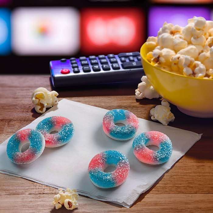 SweeTARTS Halos, Candy, Blue Punch and Strawberries and Cream, Tart and Chewy, Soft and Fluffy, 11 oz - Image 6