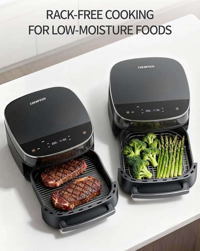 Large Air Fryer 6QT, 11-in-1 Fast Cooking Air Fryer with Top & Bottom Heating, No Flip Needed, Quiet 50dB, Family Size Digital Air Fryer for Healthy Meals, Fits a 12" Pizza or Steaks - Image 4