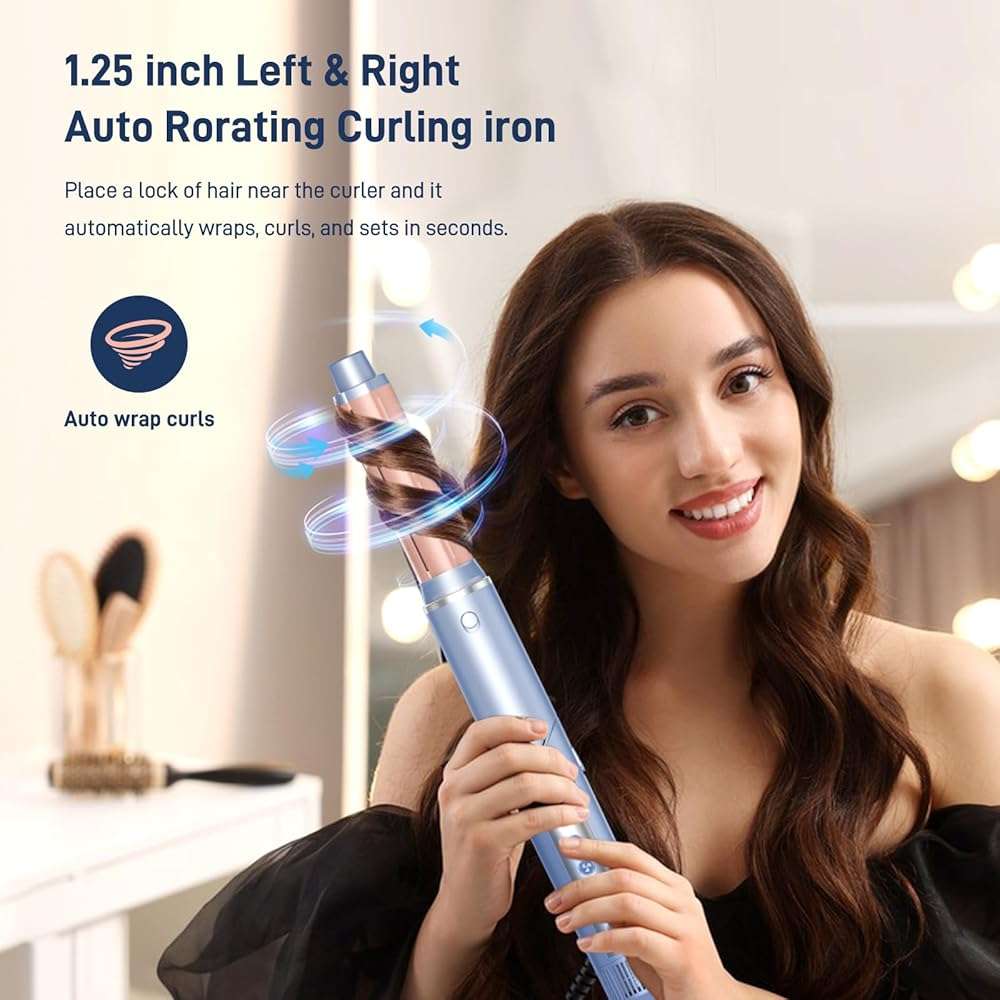 Hair Dryer Brush, 5-in-1 Professional Hot Air Styler with Travel Bag - Image 4