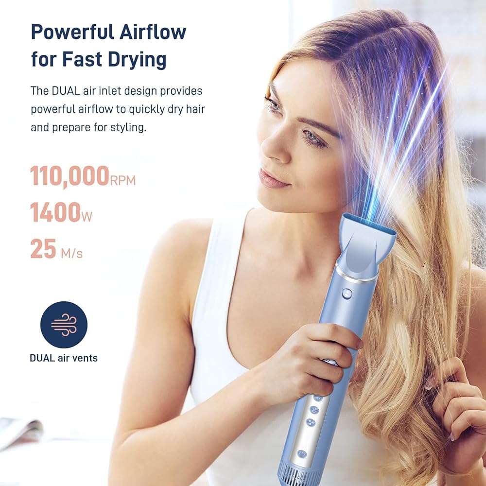 Hair Dryer Brush, 5-in-1 Professional Hot Air Styler with Travel Bag - Image 6