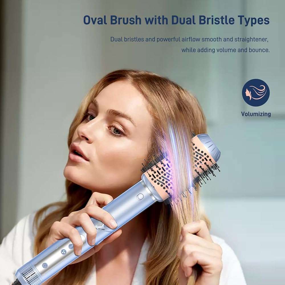 Hair Dryer Brush, 5-in-1 Professional Hot Air Styler with Travel Bag - Image 8