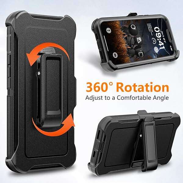 TUTUKII for iPhone 13 Pro Max & 12 Pro Max Case with Belt Clip Holster, Anti-Shock, Anti-Slip, Compatible with MagSafe, 3-Layer Drop Protection, Heavy Duty Magnetic Phone Case Cover, 6.7", Black - Image 7