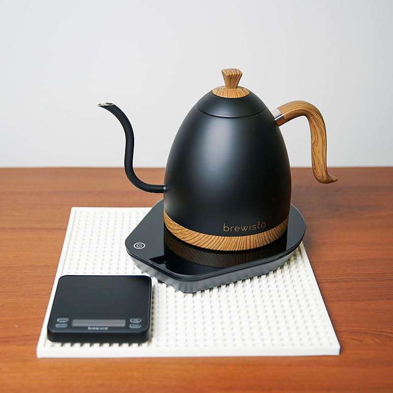 Brewista Artisan Electric Gooseneck Kettle, Water Boiler with LCD Panel, Precise Temperature Control, Fast Boiling and Keep Warm Settings for Pour-Over Coffee & Tea, Café, 1 Liter (Matte Black) - Image 2
