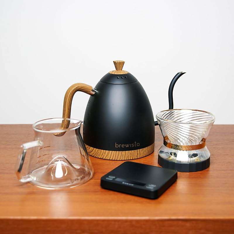 Brewista Artisan Electric Gooseneck Kettle, Water Boiler with LCD Panel, Precise Temperature Control, Fast Boiling and Keep Warm Settings for Pour-Over Coffee & Tea, Café, 1 Liter (Matte Black) - Image 4
