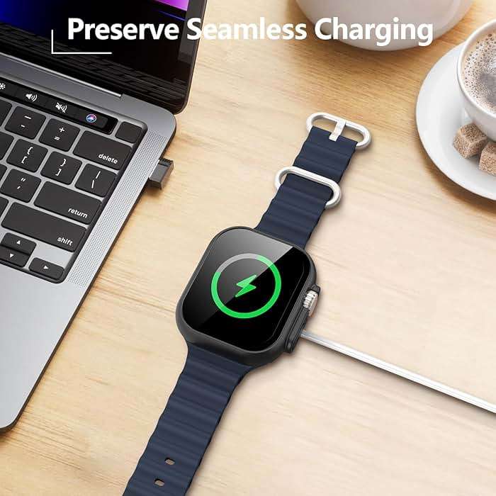[2-Pack] Julk 49mm Black Case with Screen Protector for New 2025 Apple Watch Ultra-3, 9H Tempered Glass with Ultra-Thin Hard Protective Cover for iWatch Ultra 49mm (Matte Black) - Image 7
