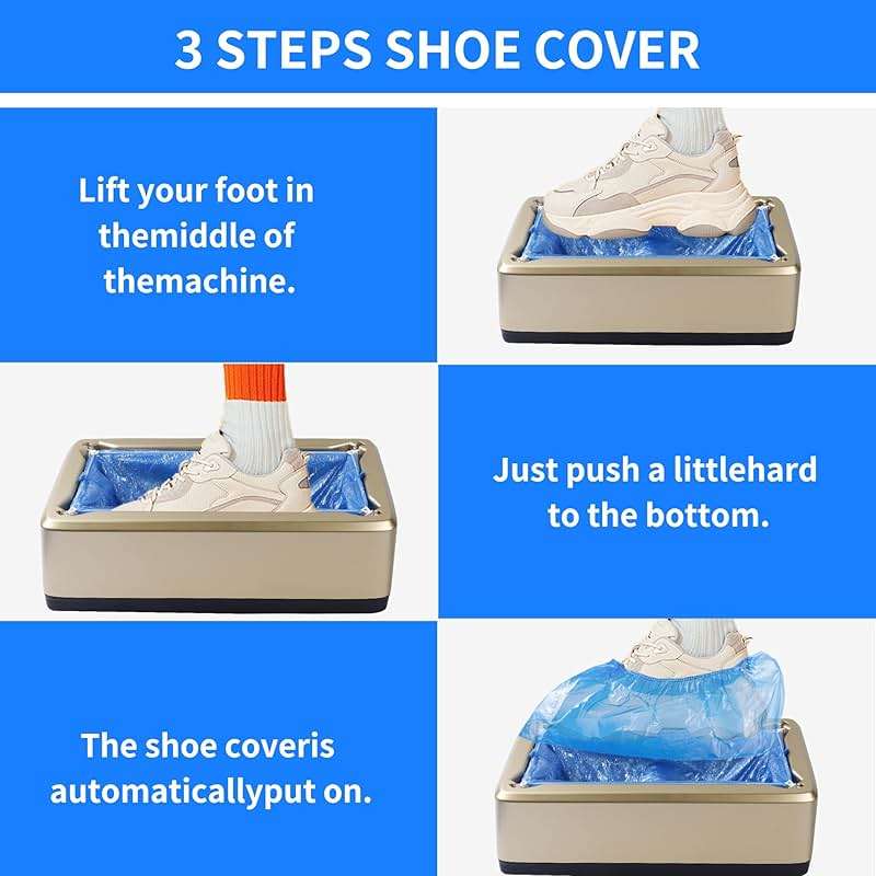 100 Pack of Disposable Shoe Covers for Indoors with T-buckle, Non-Slip Shoe Booties Covers for Automatic Shoe Dispensers, Can Be Used in Laboratories, Homes, Stores, and Other Public Places - Image 4