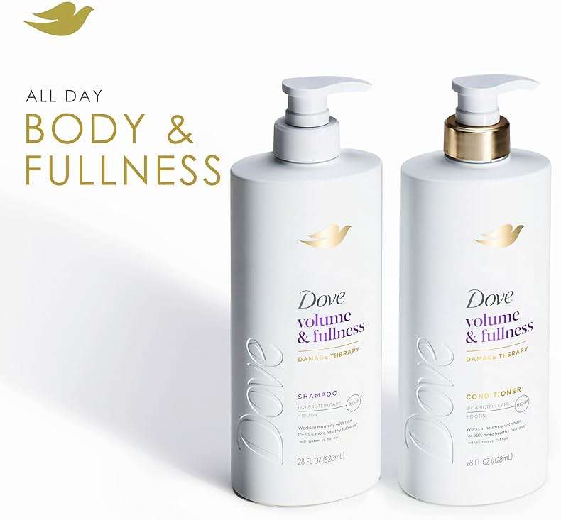 Dove Conditioner Volume & Fullness for Fine, Thin Hair with Bio-Protein Care Technology and Biotin 28 Fl Oz - Image 3