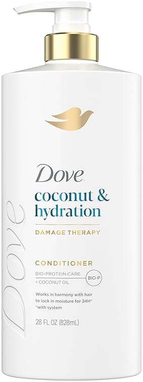 Dove Conditioner Coconut & Hydration for Dry Hair with Bio-Protein Care Technology and Coconut Oil 28 Fl Oz - Image 1