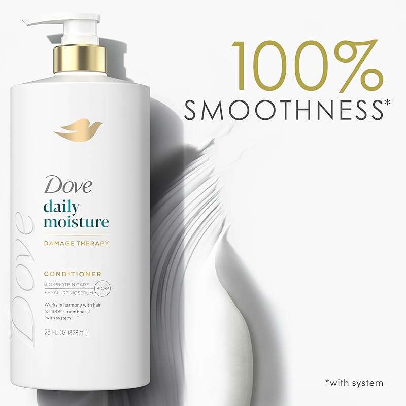 Dove Conditioner Daily Moisture for Dry Hair with Bio-Protein Care Technology and Hyaluronic Serum 28 Fl Oz - Image 9