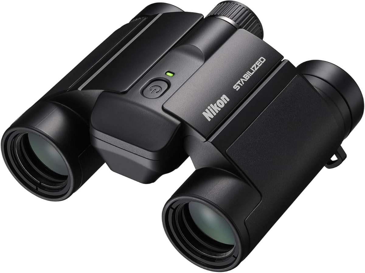 Nikon STABILIZED 10x25 Binoculars - Optical Image Stabilization, Blur-Free View, Waterproof Design, 10x Magnification for Hunting, Birdwatching & Outdoor Activities - Image 1
