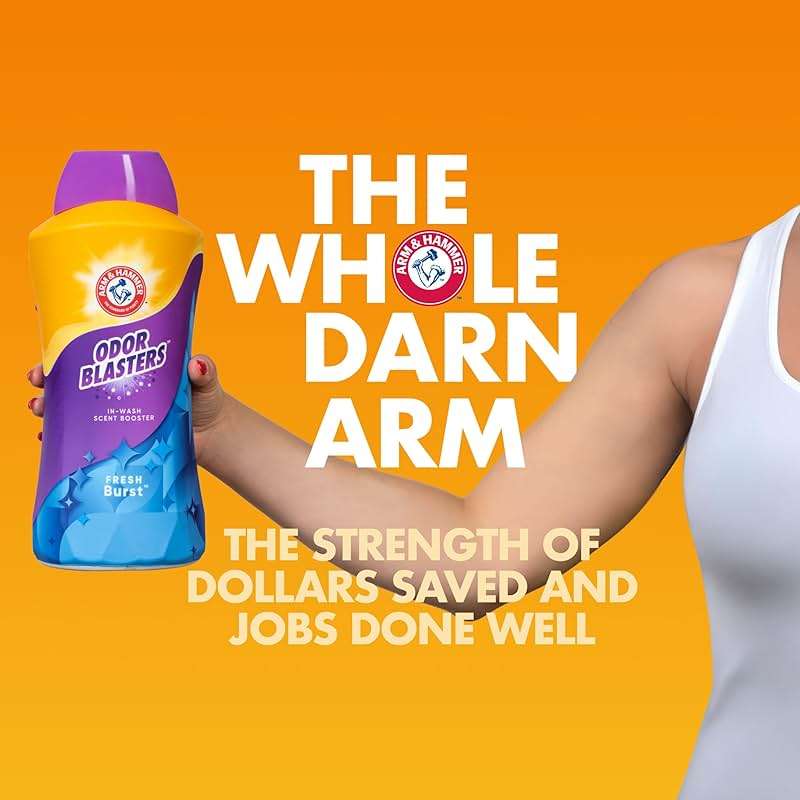 ARM & HAMMER Odor Blasters In-Wash Scent Booster, Laundry Scent Booster Fresh Burst Scent, 45 Oz - Image 2