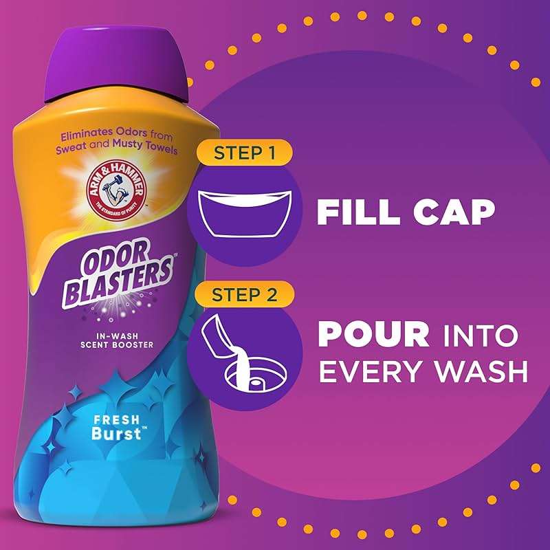ARM & HAMMER Odor Blasters In-Wash Scent Booster, Laundry Scent Booster Fresh Burst Scent, 45 Oz - Image 9