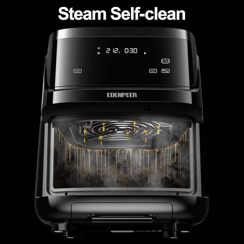 Steam Air Fryer, Self Cleaning Smart Air Fryers, with Visible Window, 1700W High Power Airfryer, 7.5 QT for Family of 4-6, Whisper Quiet Technology, 12-in-1Presets, Dishwasher Safe Non Stick Basket - Image 7