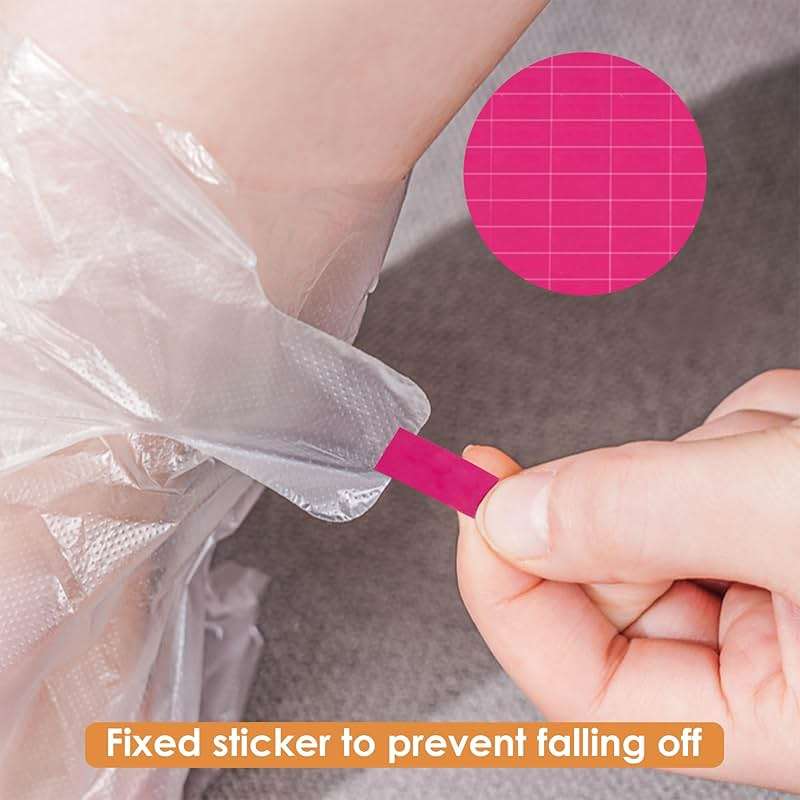 Quacc 100 PCS Plastic Disposable Foot Covers, Paraffin Bath Liners for Feet, Clear Foot Mask Socks for Pedicure, Spa, Trial Shoe - Image 3
