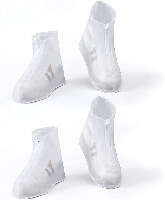 Waterproof Shoe Covers 2 pairs Rain Shoe Covers for Men Women and Children for Outdoor Activities - Image 1