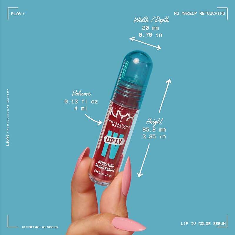 NYX PROFESSIONAL MAKEUP Lip IV Hydrating Glossy Lip Stain with 12HR Hydration - Bubblegum Burst (Pink) - Image 11