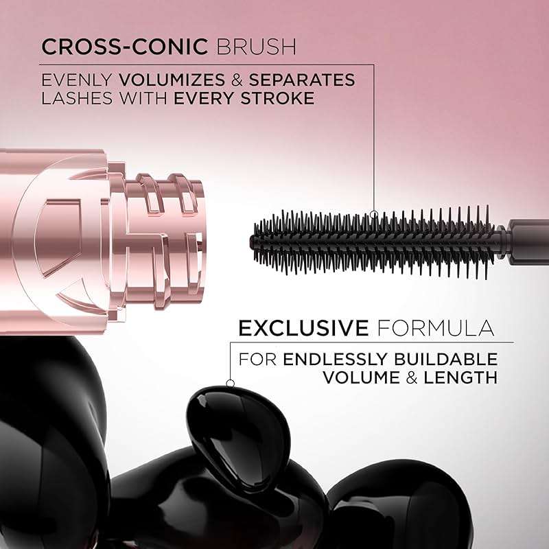L'Oreal Paris Paradise Big Deal Mascara, Volumizing and Lengthening Formula, Buildable, Clump Resistant, Washable Blackest Black Mascara, 0.33 Fl Oz - Image 6