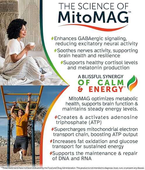 Blissful MitoMag – 300mg Elemental Magnesium Complex: Mg Glycinate, Mg BHB - Sleep Muscles Mood Energy Cognitive Focus Calm – All Natural, USA Made, No Additives – 60 Vegan Capsules Supplement - Image 5