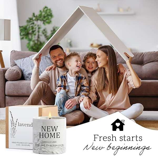 Housewarming Gifts New Home Candle for New Homeowners First Apartment Gifts New House Gift House Warming Candle for Women Men Best Friends Lavender Candles - Image 5