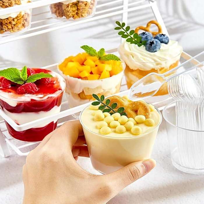 UOIXPUHUO 500 Pcs Mini Spoons for Dessert, Mini Plastic Spoons Disposable Tiny Tasting Spoon for Jelly Pudding Yogurt Sampling Appetizers, Small Clear Spoon for Picnic Kitchen Party Restaurant - Image 2