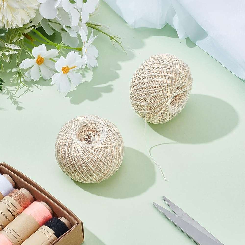 FREEBLOSS 300m Sashiko Thread 100% Cotton Embroidery Flosses White Hand Embroidery Thread 4 Strands Sashiko Quilting Thread for Sewing Needlework - Image 6