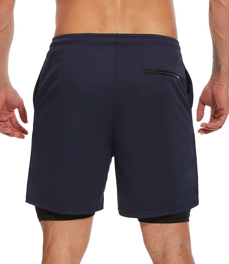 Kinglaman 4 Pack Mens 2 in 1 Running Workout Shorts with Liner, Gym Athletic Quick Dry Sport Shorts with Pockets - Image 2