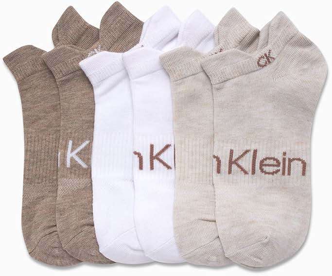 Calvin Klein Womens No Show Socks - 6 Pack Lightweight Cotton Blend Cushioned Low Cut Tab Ankle Socks for Sneakers & Loafers - Image 4