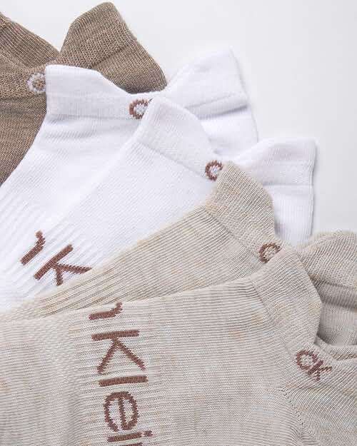 Calvin Klein Womens No Show Socks - 6 Pack Lightweight Cotton Blend Cushioned Low Cut Tab Ankle Socks for Sneakers & Loafers - Image 5