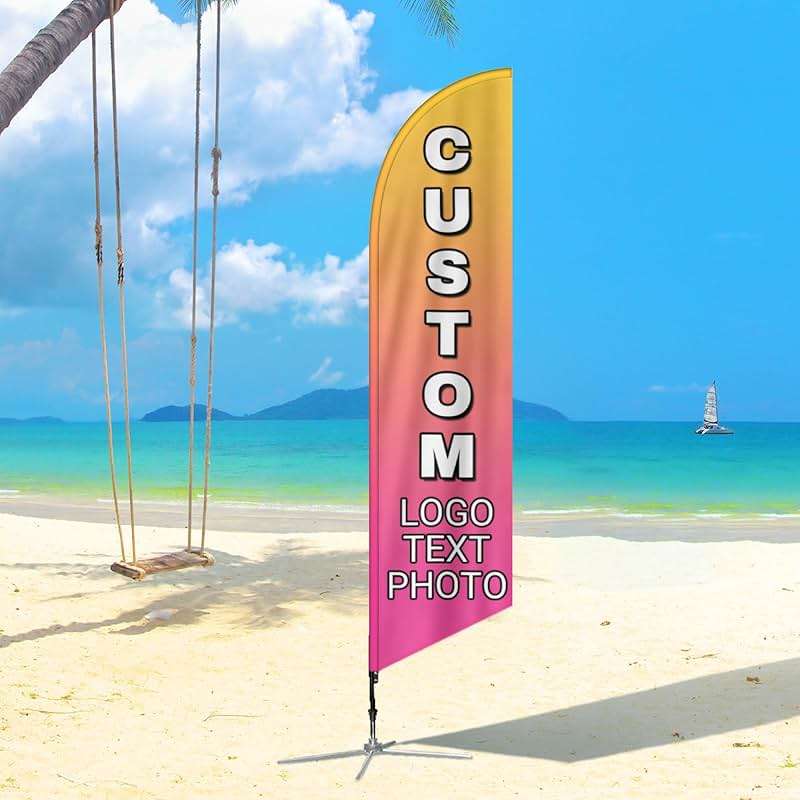 Custom Advertising Feather Flags for Outside Business 4 Sizes Personalized Advertising Flags Custom Logo Flag - Image 9