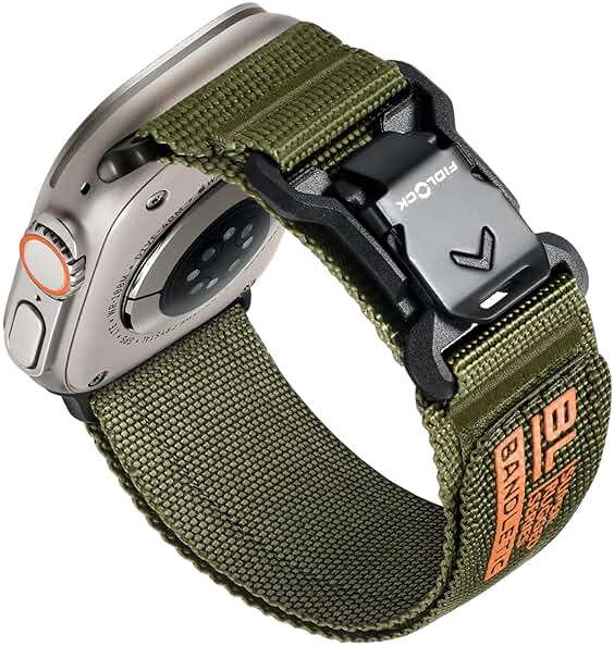 Bandletic R-Steel Silicone Band Compatible with Apple Watch Ultra 2/Ultra Band 49mm/46mm/45mm/44mm/42mm(3/2/1) + Fidlock R-Nylon Magnetic Band - Image 6