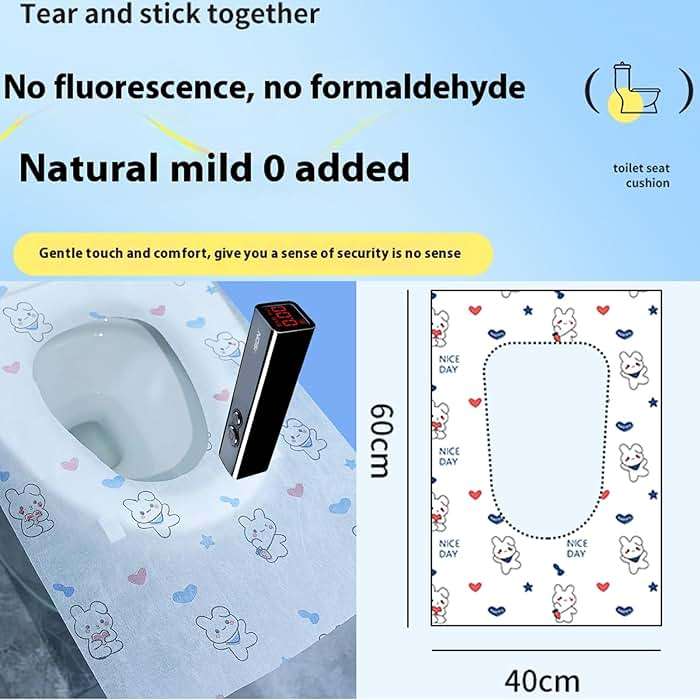 Disposable toilet seat cover,30 Pack of oversized waterproof toilet seat paper, suitable for children and adults, potty training, travel, public toilets, aircraft - Image 2
