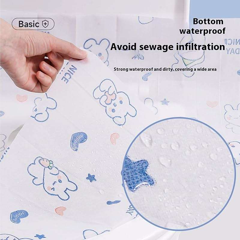 Disposable toilet seat cover,30 Pack of oversized waterproof toilet seat paper, suitable for children and adults, potty training, travel, public toilets, aircraft - Image 3