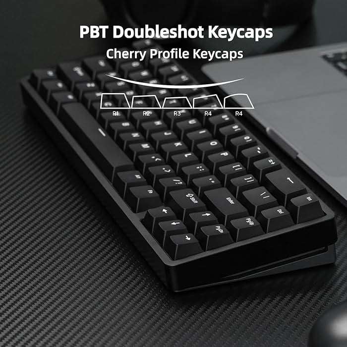 Chilkey ND65 Wireless Aluminum Mechanical Keyboard, 65% Layout Portable Gaming Keyboard, Tri-Mode BT5.0/2.4GHz/USB-C Hot Swappable Custom RGB Backlit Key Board for Laptop Office PC - Black - Image 7