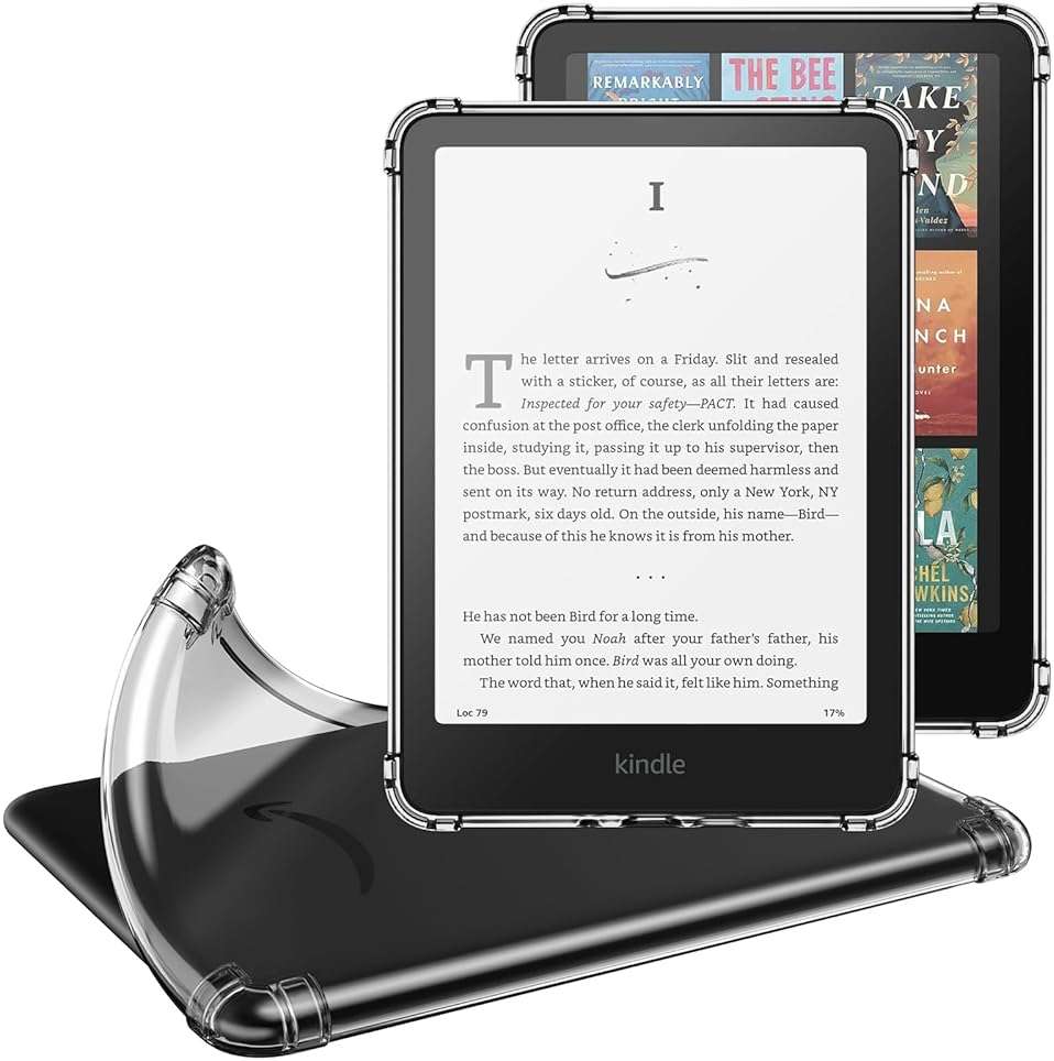 MoKo Case for All-New 7" Kindle Paperwhite (12th Generation-2024) and Kindle Colorsoft Signature Edition 2024, Ultra Thin Clear Flexible Transparent TPU Skin Bumper Back Cover Shell, Clear - Image 1