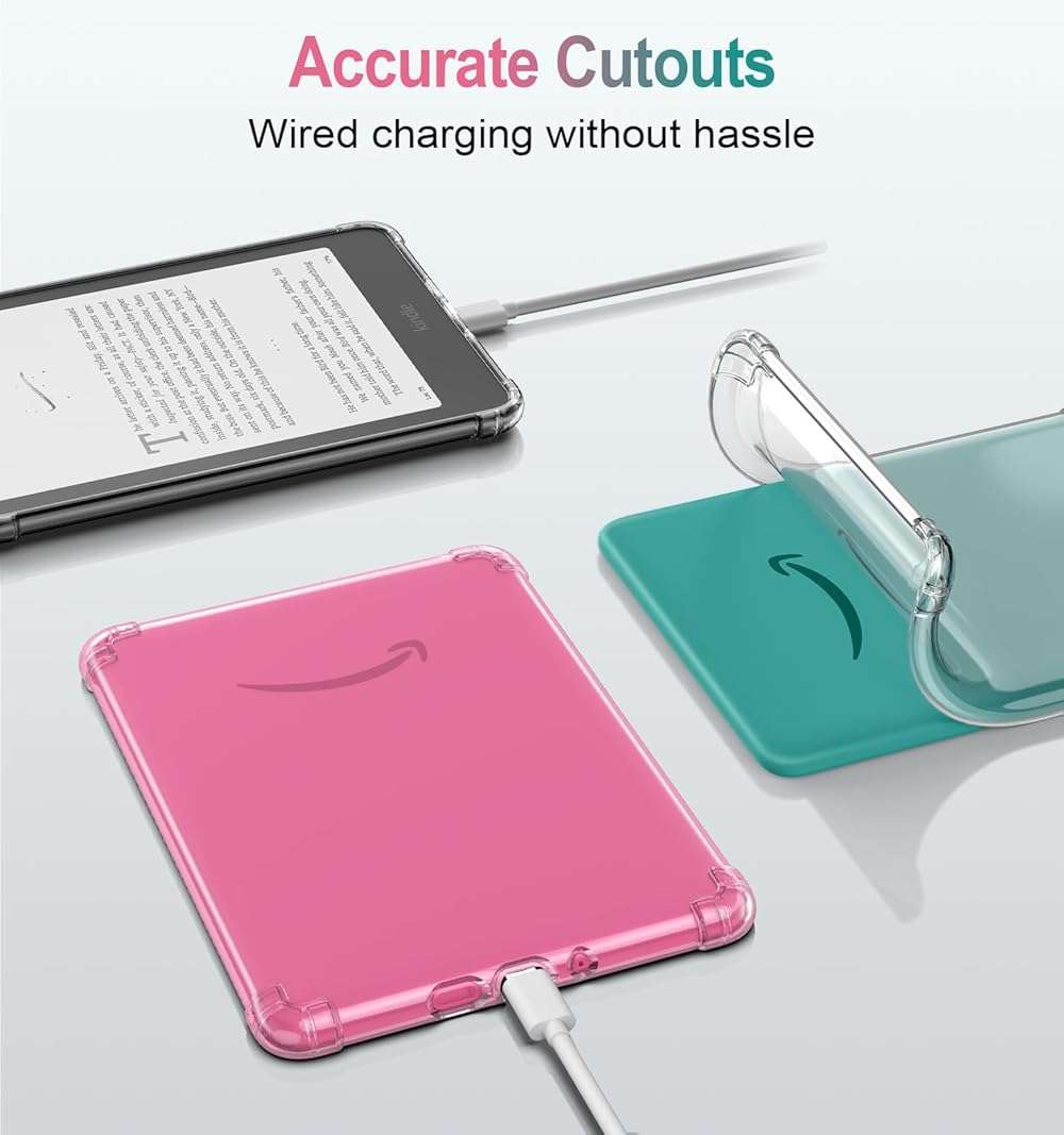 MoKo Case for All-New 7" Kindle Paperwhite (12th Generation-2024) and Kindle Colorsoft Signature Edition 2024, Ultra Thin Clear Flexible Transparent TPU Skin Bumper Back Cover Shell, Clear - Image 6