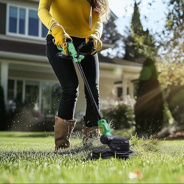 WORKPROX 12inch 20V Weed Wacker, Includes 4.0Ah Li-Ion Battery, Grass Cutter with Auto Line Feed, 2 in 1 Lawn Edger and String Trimmer, with 2Pcs Grass Trimmer Spool Line - Image 2