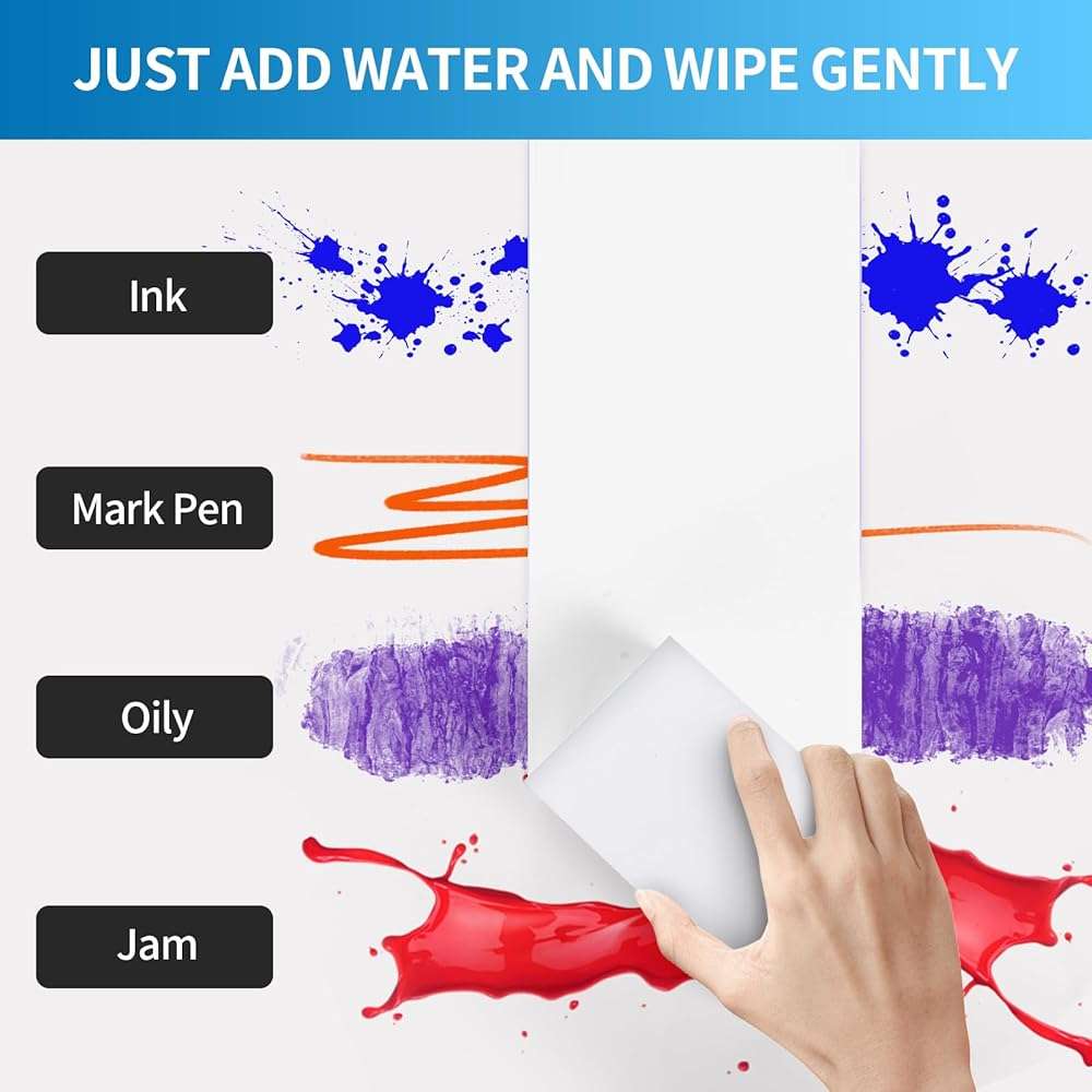 100 Pack Magic Sponges Cleaning Eraser,Melamine Sponge Foam Pads,Multi-Functional Household Cleaning Kitchen Dish Sponge for Furniture,Bathroom,Sink,Bathtub,Baseboard,Floor, Wall Cleaner - Image 5