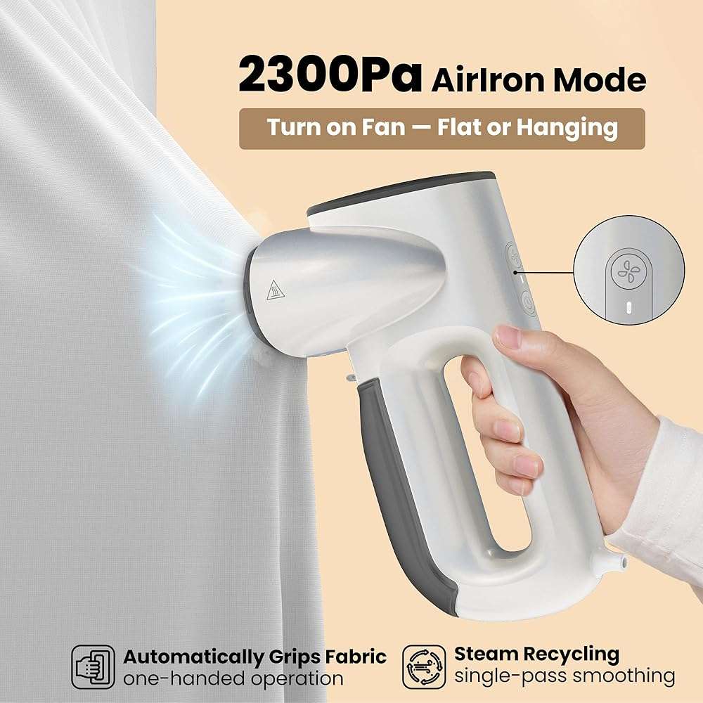 Neakasa Magic 1 Vacuum Steamer, Handheld Travel Garment Steamer for Clothes, 2300Pa Suction for Fabric Grip, Featuring Exclusive AirIron Technology (for 110-120V Use) - Image 4