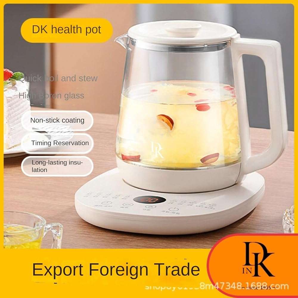Health pot, office, household, multifunctional small glass electric kettle, heat preservation integrated tea pot, flower tea pot - Image 2