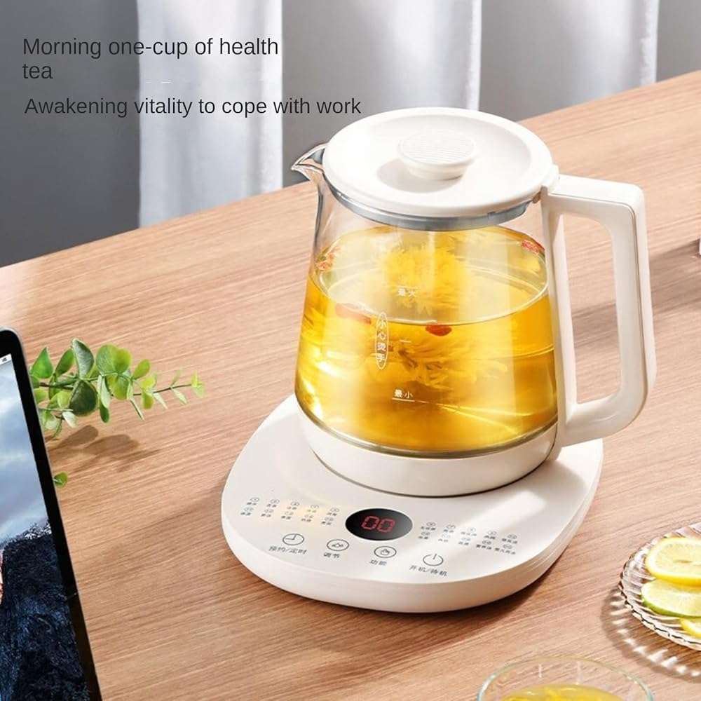 Health pot, office, household, multifunctional small glass electric kettle, heat preservation integrated tea pot, flower tea pot - Image 3