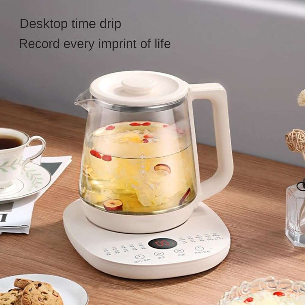 Health pot, office, household, multifunctional small glass electric kettle, heat preservation integrated tea pot, flower tea pot - Image 5