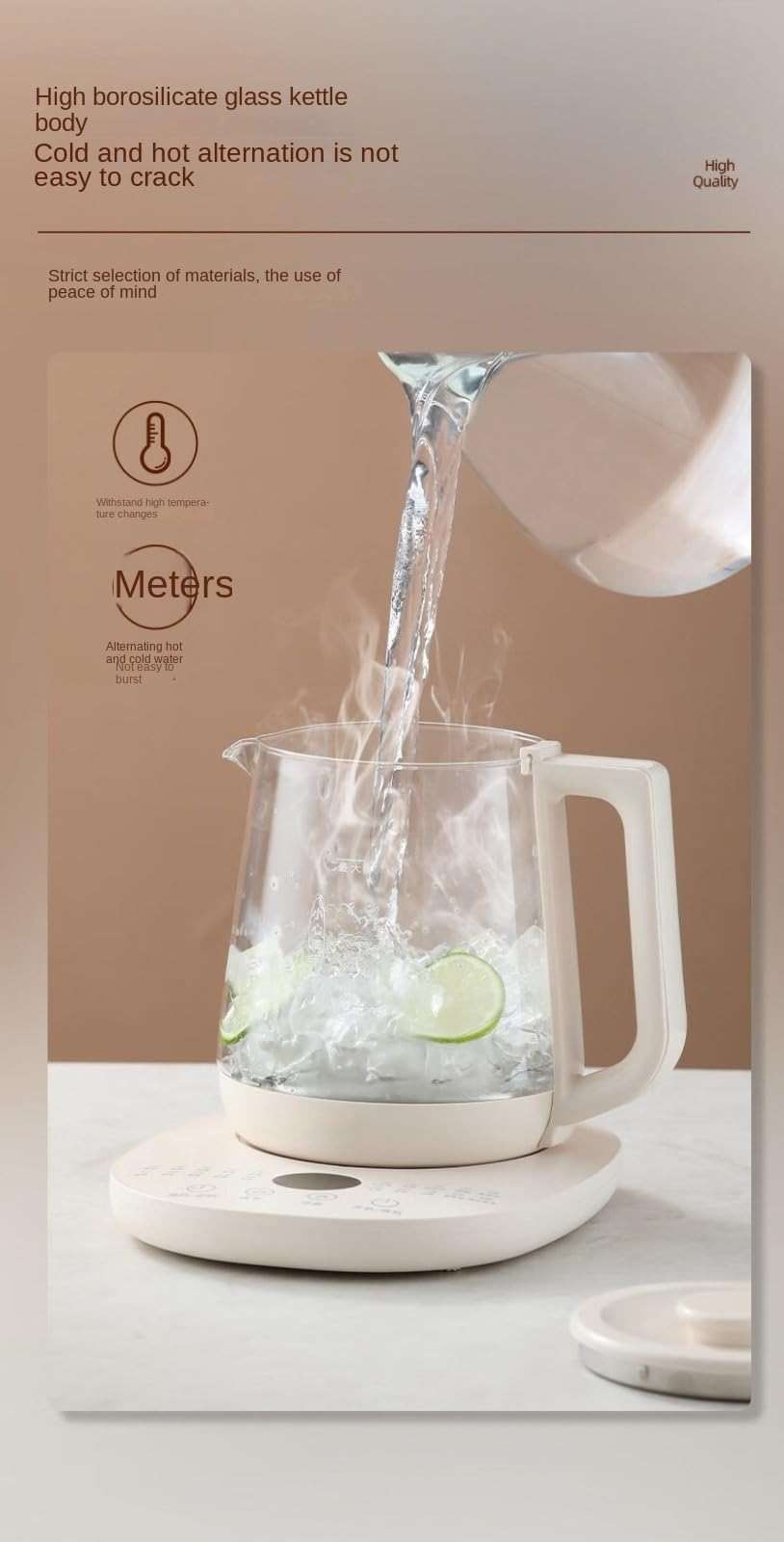 Health pot, office, household, multifunctional small glass electric kettle, heat preservation integrated tea pot, flower tea pot - Image 7