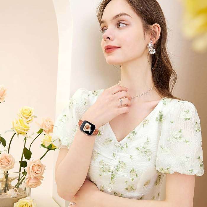 AMSKY 6 Pack Slim Floral Engraved Bands Compatible with Apple Watch Band 40mm 41mm 42mm 38mm 44mm 45mm 46mm 49mm for Women,Cute Silicone Sport Strap for iWatch Series 11 10 Ultra 9 8 7 6 5 4 3 2 1 SE - Image 6