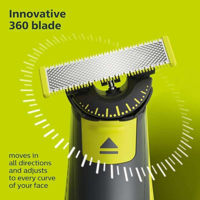Philips Norelco OneBlade 360 Blade, Genuine Replacement Blade, Face/Body Kit, for OneBlade Electric Shaver and Trimmer, Durable Stainless Steel, Trim, Edge and Shave, QP614/80 - Image 6